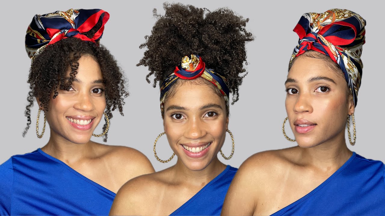 7 PEINADOS CON PAÑUELOS en CABELLO AFRO / Peinados fáciles