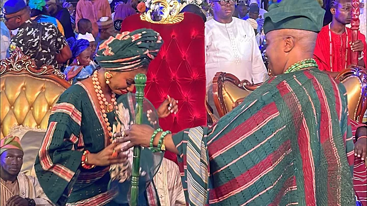 Moment Oba Oluwo Of Iwo Drags His Wife To The Dance Floor At His 10th Year Anniversary On The Throne