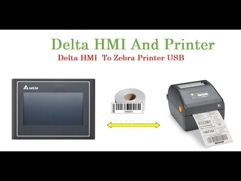 Delta HMI with Zebra USB Printer | Label Printing via USB | Delta DOPSoft Setup Tutorial