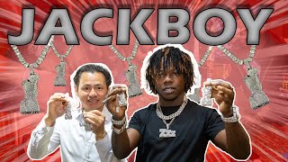 JACKBOY Shows Off His INSANE Custom Pendant Collection Made By King of Bling, Johnny Dang