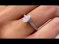 Video: Pierścionek z białego złota z owalnym diamentem 1.11ct