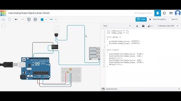 Simulasi Arduino menggunakan TinkerCAD - Input Analog Output Digital