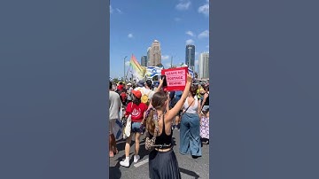 Large protests in Tel Aviv as national strike for hostages begins.Tel Aviv,Israel 2025