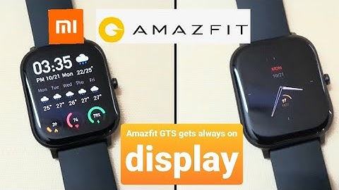 Amazfit GTS - how to set up always on display?!