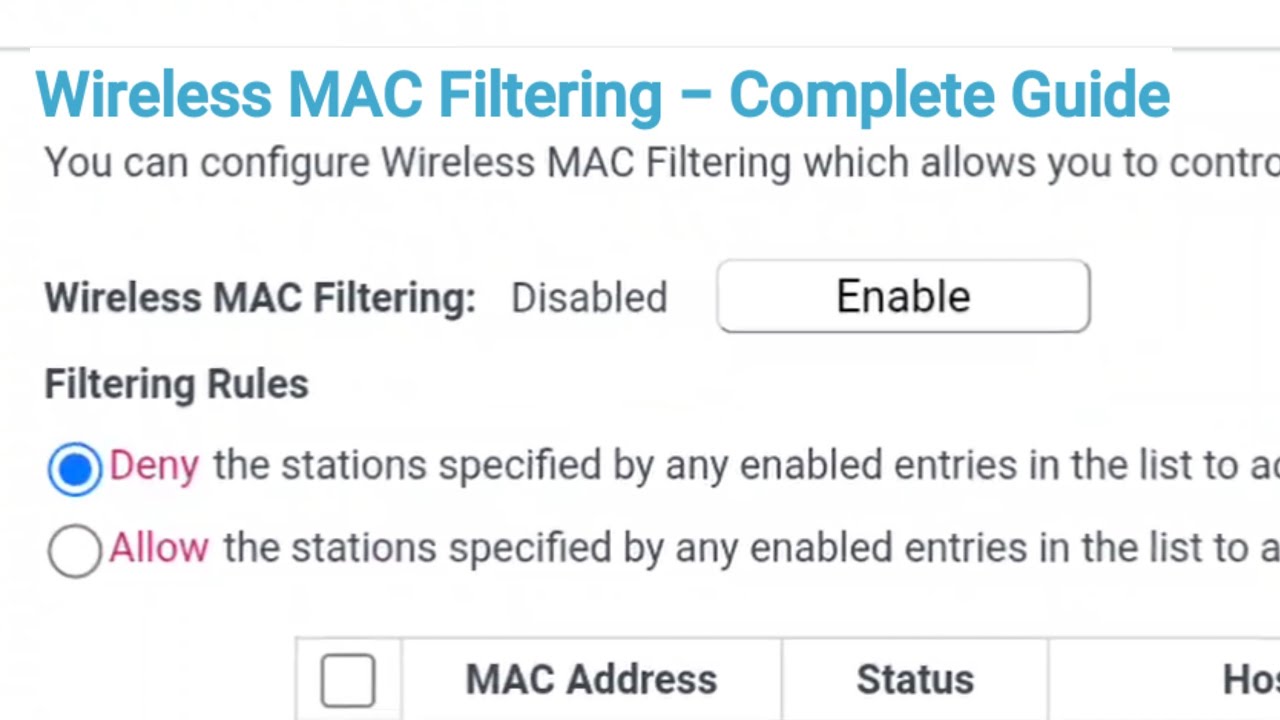 TP Link Router MAC Filtering COMPLETE Setup Fix Randomized MAC Problem ...