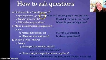 How to ask questions in Latin