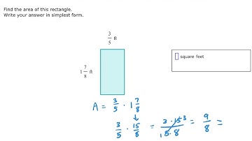 Area of a rectangle involving mixed number and fractional side lengths (ALEKS examples)