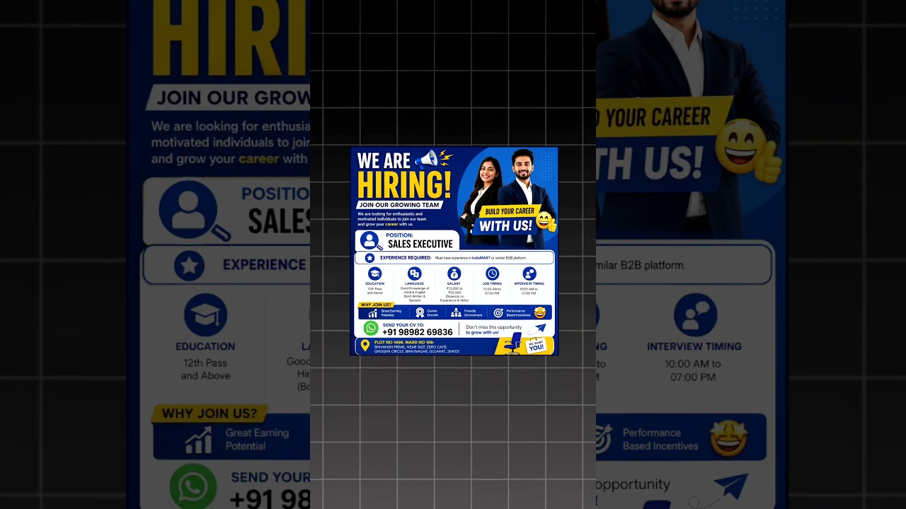 Bhavnagar Sales Executive Job Info | B2B Platform | Salary ₹13K–35K | Career Growth