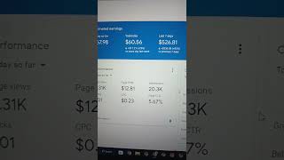 Today Earnings 68 With 6.5K Pageviews Ezoic Vs Adsence