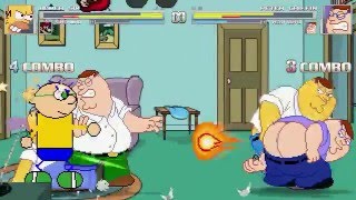AN Mugen Request #360: Homer, Mario, Josh Geary & Pinkamena VS Peter Griffin X4