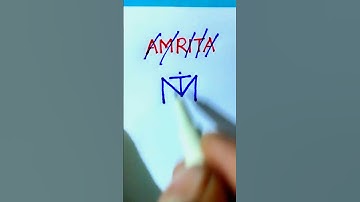 AMRITA Name Ka NEW BRAND 😱 LOGO 😱✅❤️ #logo #signature #drawing #art