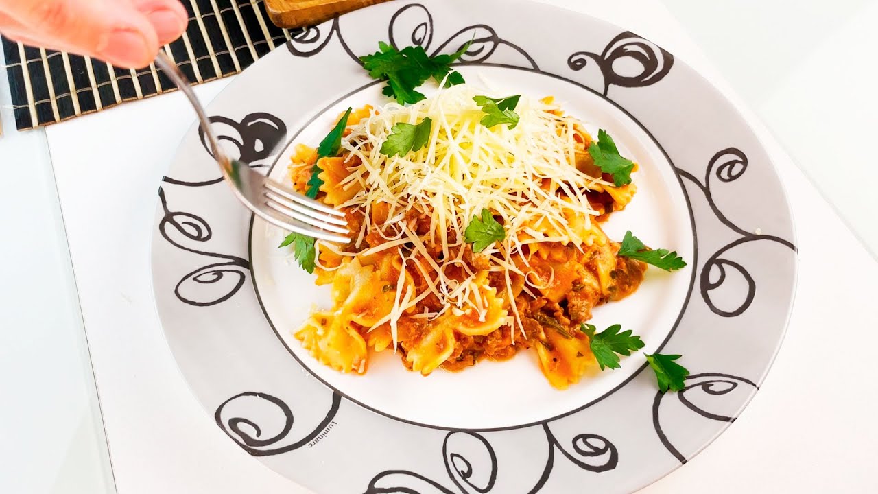 Такой вкусной пасты я еще не ел. Простой рецепт пасты с фаршем, быстрый ...