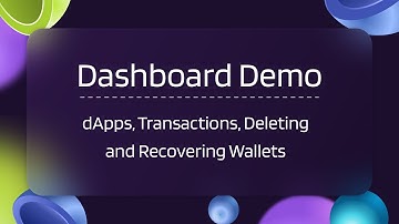 Cellframe Dashboard Demo 2: dApps, Transactions, Deleting and Recovering Wallets