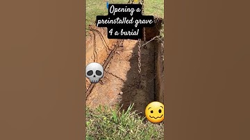 Opening a (preinstalled) grave. #shortsvideo #shortvideo #grave #scary #scarystories #digging