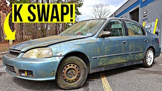 Restoring An Abandoned Civic On A Budget! EP. 1