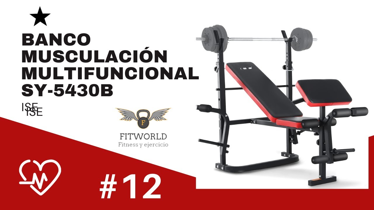 12 ISE SY-5430B Banco Musculación Multifuncional 🏋🏻 