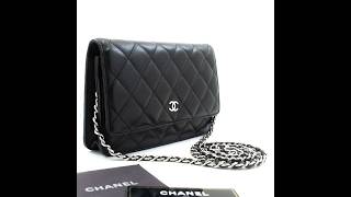 Download Lagu CHANEL Black Classic Wallet On Chain WOC Shoulder Bag Lambskin ab8 MP3