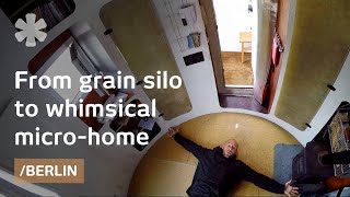 Old silo now spaceship-esque tiny home in Berlin