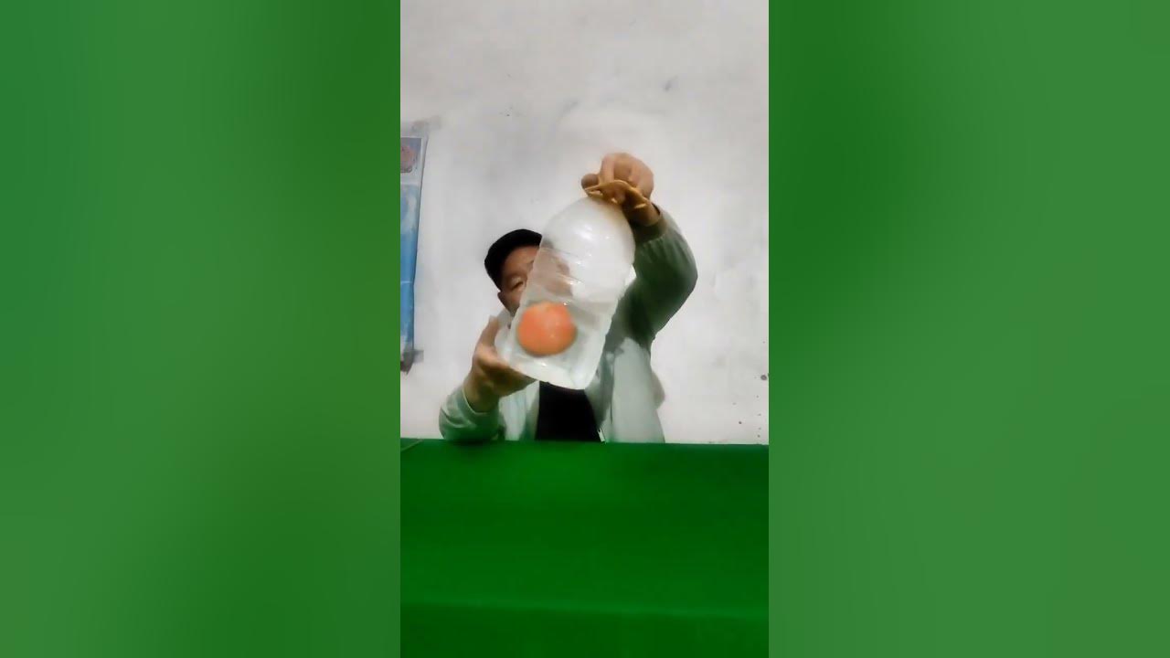 Simple little magic, apples go through the bottom of the bottle to play