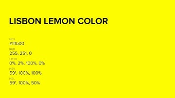 What color is Lisbon Lemon ? #fffb00 hex color - Yellow color - Warm color fffb00