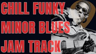 Chill Funky Minor Blues Jam Track for Guitar (C Minor / 108 BPM)