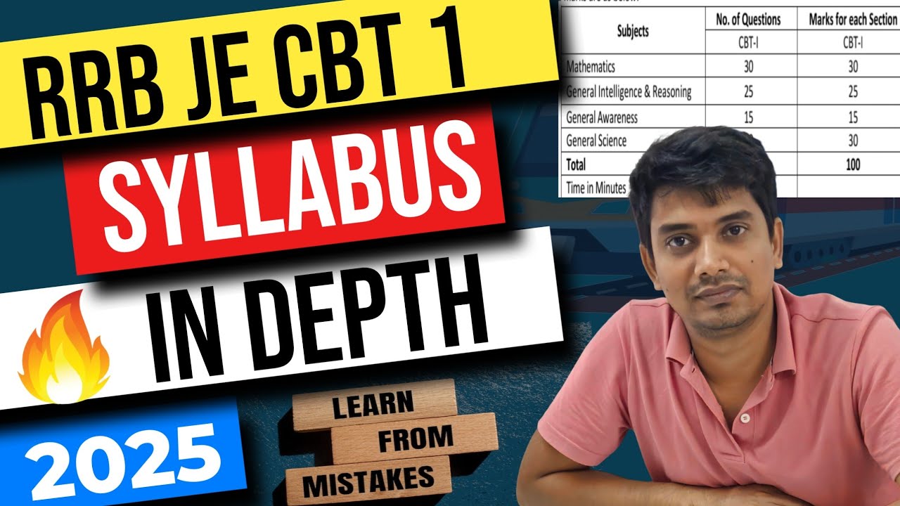 RRB JE CBT 1 Syllabus 2025: Complete Subject-wise Breakdown + Secret ...
