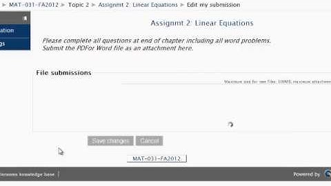 Student Moodle: How do I Upload my Assignment