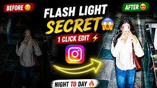 Instagram Trending Flashlight Photo Editing | Viral Night Cinematic Photo Edit Tutorial In Instagram