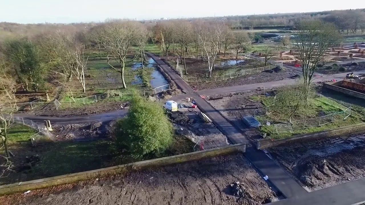 Aerial film from RHS Garden Bridgewater - YouTube