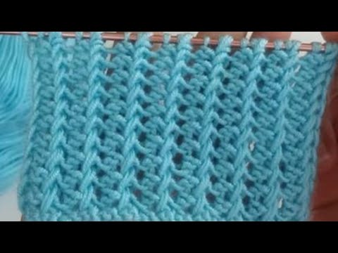 Two Rows repeat Easy Knitting Pattern. दो सिलाई की आसान बुनाई। - YouTube