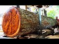 🌲 The Longest Mahogany: The Longest and Most Luxurious Log Cutting Process🌲