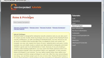 MemberProtect ASP.Net Security Component Tutorial #4 - Roles & Privileges 2 of 2