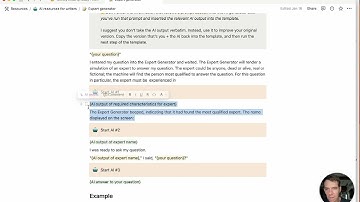 How to use the Expert Generator template for OpenAI