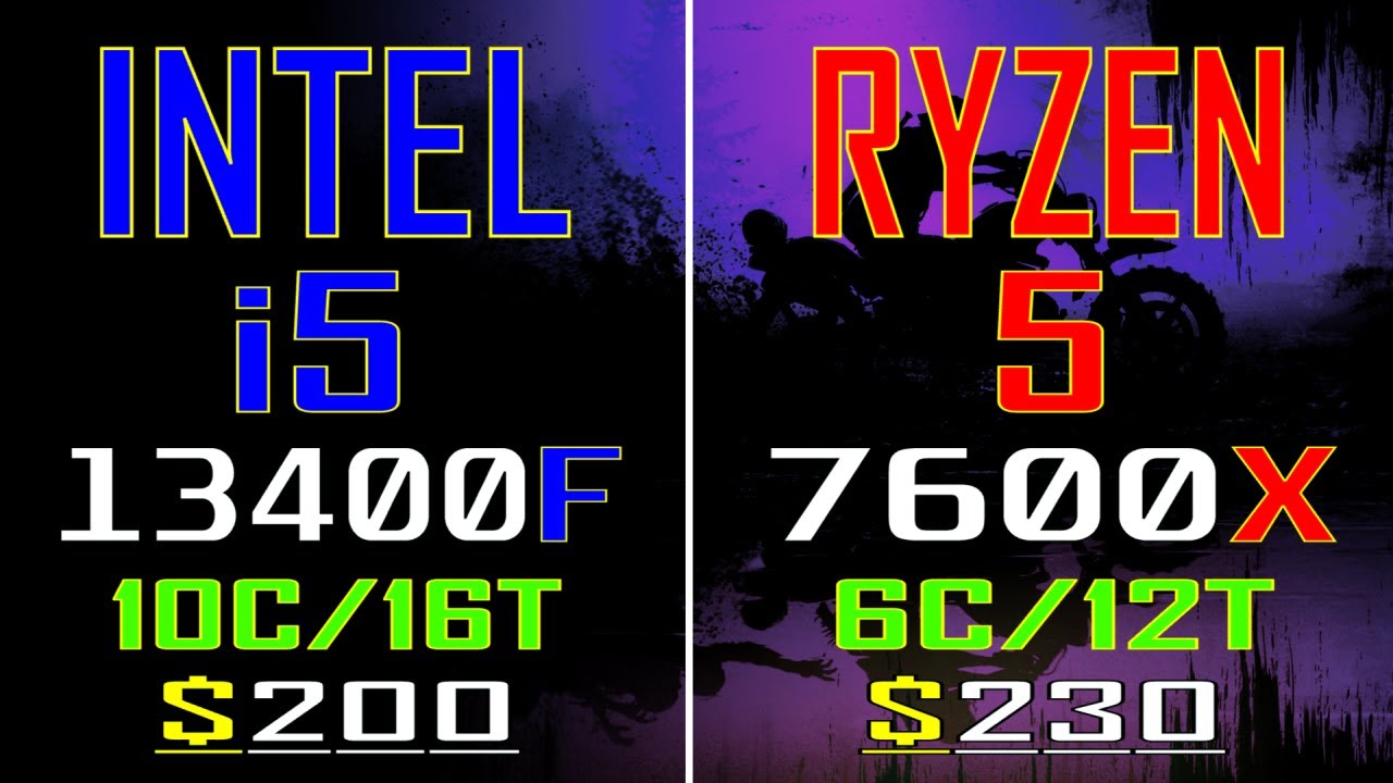 INTEL i5 13400F vs RYZEN 5 7600X // PC GAMES BENCHMARK TEST