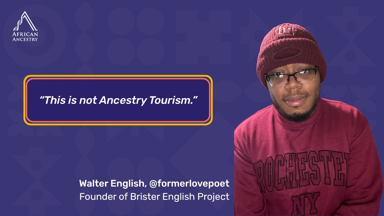 Walter English @formerlovepoet learns his African Ancestry! 📱