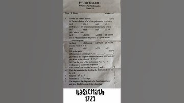 General Mathematics Sample Papar||#class 9 ||2020-21