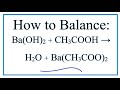 Balancing Chemical Equations Concepts