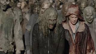 Video thumbnail of "The Walking Dead 10x16 Carol and Lydia Lead Walkers to Cliff"