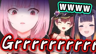 Ina And Marine Make Calliope Grunt Her Longest Grunt Eng Subhololive