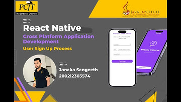 React Native Chat App | Cross-Platform Application Development | Java Institute | Sign Up Process