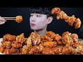 처갓집양념치킨 4마리먹방 양념 종류별로 다 주문했어요 ASMR Korean Sweet Chicken real sound social eating mukbang