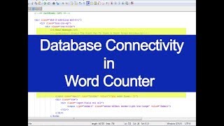 Word Counter with Database Connectivity in PHP