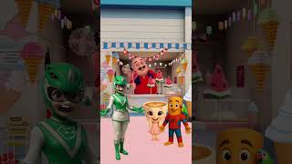 ibu power rangers bagi bagi permen ke tung tungb #cartoon #funny #trending #fypシ