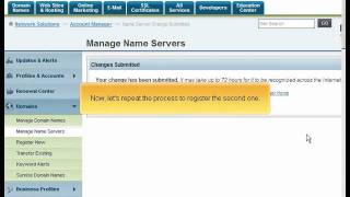 Registering name servers via NetworkSolutions.com