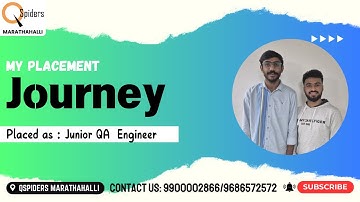 My Placement journey as Junior QA Engineer from QSpiders Marathahalli