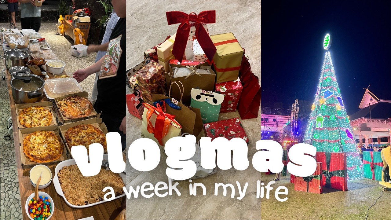 christmas vlog week 2: night markets, potluck with food, gifts, spending time with people
