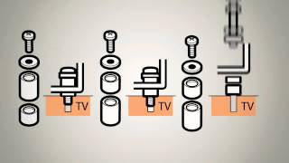 CorLiving A-202-MLM Articulating Flat Panel Wall Mount Installation video WALL 1105 and WALL 1115 wall mount