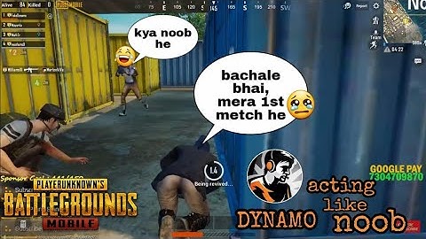 dynamo playing with randoms acting like noob | dynamo pubgmobile video