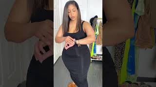 Ruched shaper dress for curvy fashion | #springfashion2023 #outfitideas