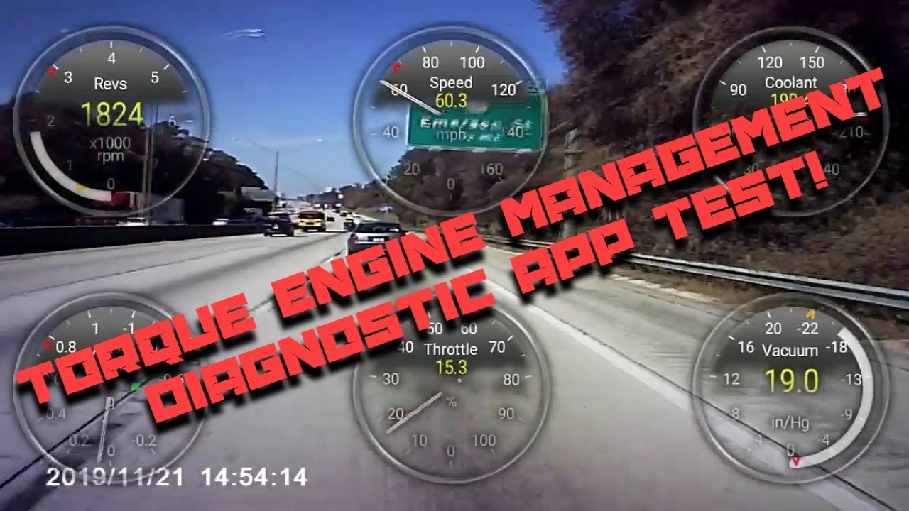 DASH CAM TORQUE ENGINE MANAGEMENT DIAGNOSTIC APP TEST IN REAL TIME